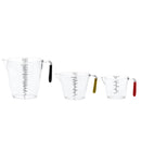 3pcs/set Clear Plastic Measuring Beaker Lightweight Outdoor Drinking Cup Mug