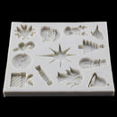 Silicone Fondant Cake Mould - Christmas Cakes Party Decorating Tool - Xmas Bell Santa Chocolate Molds
