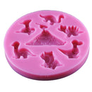 Silicone Fondant Cake Mould - Birthday Cakes Party Decorating Tool - Cute Mini Dinosaurs Chocolate Molds