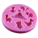 Silicone Fondant Cake Mould - Birthday Cakes Party Decorating Tool - Cute Mini Dinosaurs Chocolate Molds