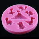 Silicone Fondant Cake Mould - Birthday Cakes Party Decorating Tool - Cute Mini Dinosaurs Chocolate Molds