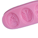 DIY Skeleton Princess Fondant Cake Mould Silicone Baking Mold Cake Halloween, Polymer Clay, BPA Free , Dishwasher, Oven, Microwave, Freezer Safe