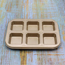 Non-Stick Bakeware Brownie Bar Baking Pan, Mini Cheesecake Pan Cupcake Pan, Small Square Cake Pan, 6 Cup