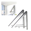 Folding Clothes Hanger Wall Mounted Indoor Outdoor Aluminum Alloy Clothes Rack Holder Slim Design for Bedroom, Bathroom, Balcony