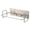 23 x 13cm Silver Stainless Steel Garbage Bag Rack Hanging Trash Rubbish Storage Holder Home
