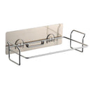 23 x 13cm Silver Stainless Steel Garbage Bag Rack Hanging Trash Rubbish Storage Holder Home