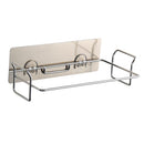 23 x 13cm Silver Stainless Steel Garbage Bag Rack Hanging Trash Rubbish Storage Holder Home