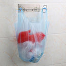 23 x 13cm Silver Stainless Steel Garbage Bag Rack Hanging Trash Rubbish Storage Holder Home