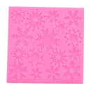 Christmas Snowflakes Silicone Mold Fondant Cake Border Cupcake Mould Decoration Tool, 3.94x 3.94inch