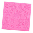 Christmas Snowflakes Silicone Mold Fondant Cake Border Cupcake Mould Decoration Tool, 3.94x 3.94inch