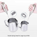 Electric Milk Frother Coffee Mesh Maker Double Creamer Pump Mini Rack, Stainless Steel, Cocoa Shaker - Art Stencils