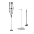 Electric Milk Frother Coffee Mesh Maker Double Creamer Pump Mini Rack, Stainless Steel, Cocoa Shaker - Art Stencils