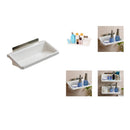 Easy Eco Life Suction Cup Floating Shelf Bathroom Shower Rack Window Mirror Wall Corner Mounted