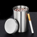 Round Sealed Cigarette Storage Jar Coffee Sugar Tea Canister Stainless Steel