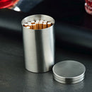 Round Sealed Cigarette Storage Jar Coffee Sugar Tea Canister Stainless Steel
