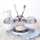 4pcs Bathroom Accessory Set Soap Dish Dispenser Tumbler Toothbrush Holder