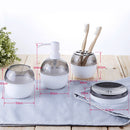 4pcs Bathroom Accessory Set Soap Dish Dispenser Tumbler Toothbrush Holder