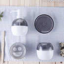 4pcs Bathroom Accessory Set Soap Dish Dispenser Tumbler Toothbrush Holder