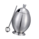 Sugar Bowl, Pepper Salt Dispenser, Seasoning Bowl, Spices Bowl, Stainless Steel Sugar Bowl with Lid and Spoon, 400ml, Silver