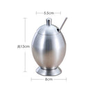 Sugar Bowl, Pepper Salt Dispenser, Seasoning Bowl, Spices Bowl, Stainless Steel Sugar Bowl with Lid and Spoon, 400ml, Silver