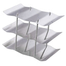 Creative Stainless Steel 9 Bottle Wine Rack Kitchen Bar Storage Tray Holder