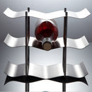 Creative Stainless Steel 9 Bottle Wine Rack Kitchen Bar Storage Tray Holder