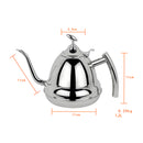 1.2L Stainless Steel Cold Water Kettle Infuser Teapot Coffee Pot Restaurant, Vintage, Thermal Carafe Dishwasher Safe