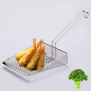 Stainless Steel Food French Fries Frying Basket Kitchen Mesh Strainer Shovel, Multipurpose, Onion Rings & More