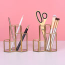 Pen Pencil Holder For Desk Glass Home Office Desk Pen Organizer Holders, Makeup Brush Storage, Indoor Small Plant Pot