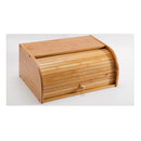 Wooden Roll Top Bread Box Large Capacity Bread Holder Bin, Vintage Kitchen Rack Food Storage Container for Loaf, Pastry, Snacks