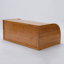 Wooden Roll Top Bread Box Large Capacity Bread Holder Bin, Vintage Kitchen Rack Food Storage Container for Loaf, Pastry, Snacks