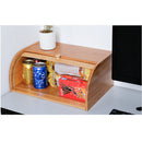 Wooden Roll Top Bread Box Large Capacity Bread Holder Bin, Vintage Kitchen Rack Food Storage Container for Loaf, Pastry, Snacks
