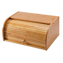 Wooden Roll Top Bread Box Large Capacity Bread Holder Bin, Vintage Kitchen Rack Food Storage Container for Loaf, Pastry, Snacks