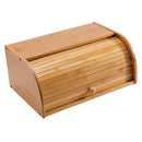 Wooden Roll Top Bread Box Large Capacity Bread Holder Bin, Vintage Kitchen Rack Food Storage Container for Loaf, Pastry, Snacks