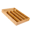 Bamboo Drawer Organizer, Premium Cutlery and Utensils Tray, Home Kitchen Drawer Divider, Flatware Storage, 36x25.8x4.8cm