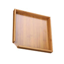 Bamboo Serving Tray Gongfu Style Tea Tabletop Natural Wooden Breakfast Serving Plate, loose Tea Collections Tray, Tea Tools