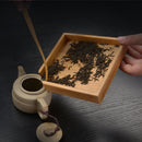 Bamboo Serving Tray Gongfu Style Tea Tabletop Natural Wooden Breakfast Serving Plate, loose Tea Collections Tray, Tea Tools