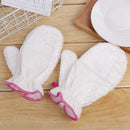 1 Pair Kitchen Bamboo Fiber Cleaning Gloves with Waterproof Lining - Household Thickening Nonslip Dishwashing Glove