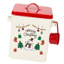 Christmas Tin Gift Box Cookie Candy Storage Containers with Lids, Vintage Style Bread Box Kitchen Bread Bin