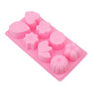 8-Cavity Silicone Flower Shape Cake Molds Decorating Ice Cube Trays for Cake Chocolate Cupcake