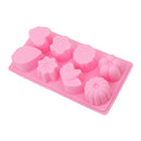 8-Cavity Silicone Flower Shape Cake Molds Decorating Ice Cube Trays for Cake Chocolate Cupcake