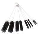 10pcs Bottle Brushes Coffee Machines Pipes Tubes Nylon Cleaning Brush Set