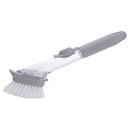 New Long Handle Plastic Brush Pan Pot Cleaning Brush Scraper Scourer Tool