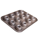 Fluted Cake Pan Mini Bundt Cake Pan Brownie Pan 12 Cavity Pastry Dessert Baking Pan, Kitchen Bakeware