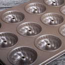 Fluted Cake Pan Mini Bundt Cake Pan Brownie Pan 12 Cavity Pastry Dessert Baking Pan, Kitchen Bakeware