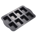 Mini Loaf Pan, 8 Cavity Carbon Steel Cake Mold for Bread, Loaf, Muffin, Brownie, Cornbread, Cheesecake, Pudding, Kitchen Bakeware