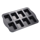 Mini Loaf Pan, 8 Cavity Carbon Steel Cake Mold for Bread, Loaf, Muffin, Brownie, Cornbread, Cheesecake, Pudding, Kitchen Bakeware