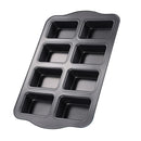 Mini Loaf Pan, 8 Cavity Carbon Steel Cake Mold for Bread, Loaf, Muffin, Brownie, Cornbread, Cheesecake, Pudding, Kitchen Bakeware