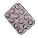 Mini Tart Pans Non Stick Carbon Steel Cake Baking Molds For Pies, Cheese Cakes, Desserts, Quiche Pan, 12 Cavity, Kitchen Bakeware