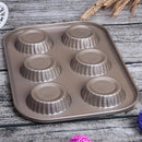 Mini Tart Pans 6 Cavity Non Stick Carbon Steel Cake Pan Molds For Pies, Cheese Cakes, Desserts, Quiche Pan, Pastry Dessert Baking